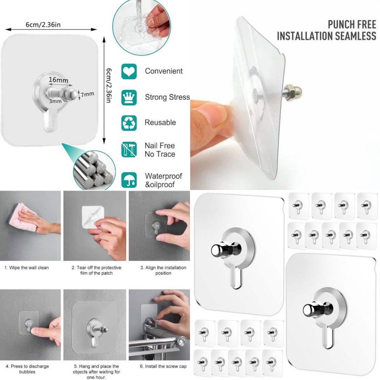 Screw Hook Sticker (Imported)