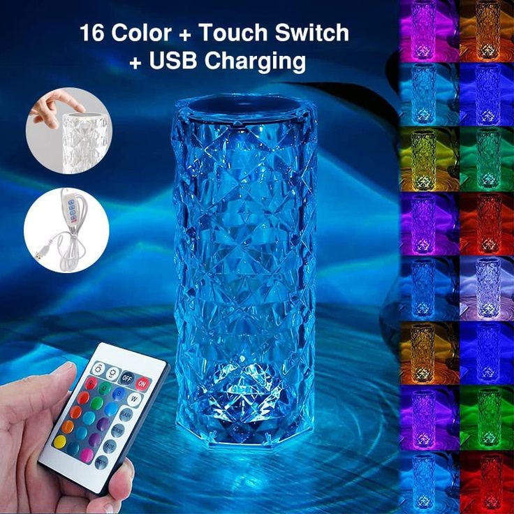 Crystal LED Touch Table Lamp