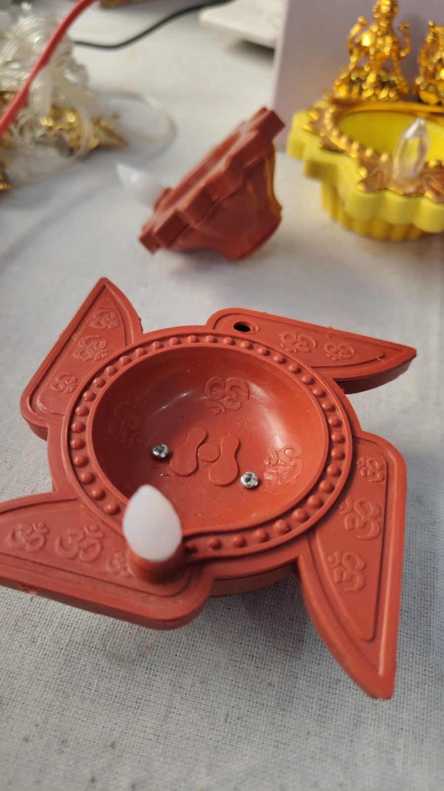 Decorative Swastik Water Sensor Diya