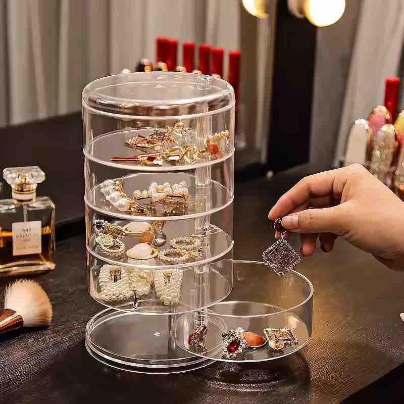 Rotating Acrylic Jewelry Organizer - 3 Layer