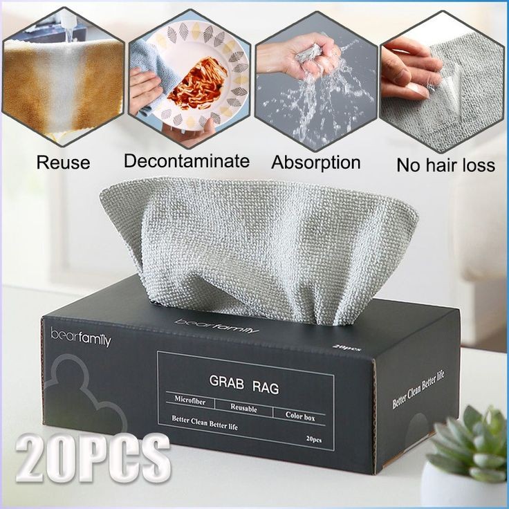 20 pcs Multipurpose Reusable Kitchen Cleaning Towels