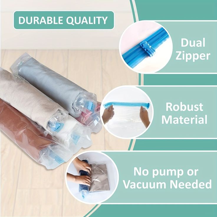 Vacuum Storage Bag (5 Bags & 1Pump)