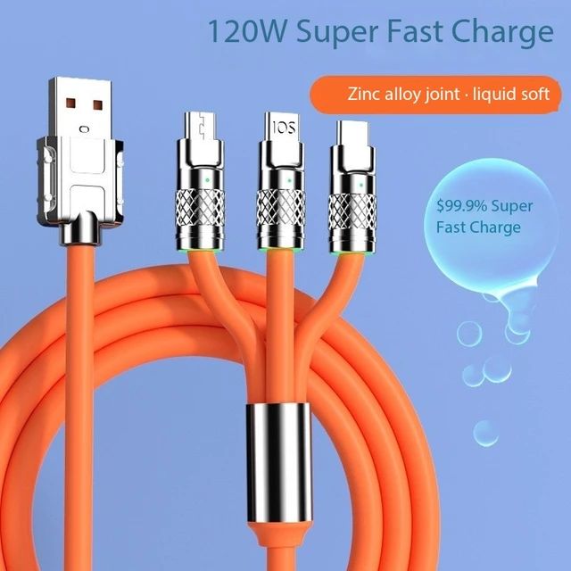 120W Three-in-One Data Cable (Imported)