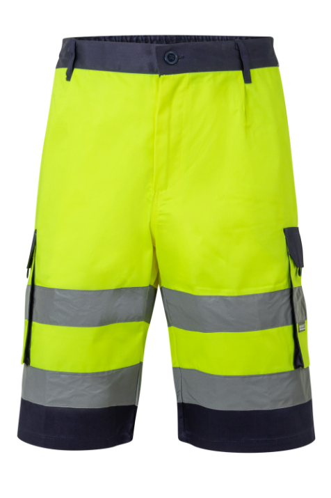 Bermudas bicolor multibolsillos