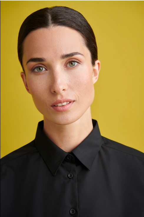 Camisa Manga Corta MUJER Cuello Camisero Regular Fit