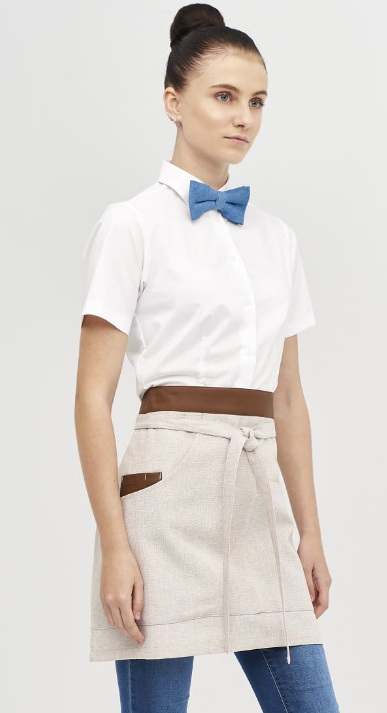 Camisa Manga Corta MUJER Cuello Camisero Slim Fit