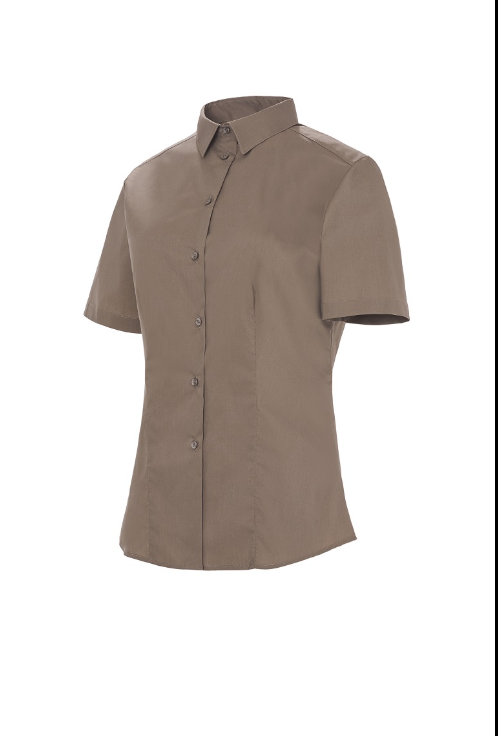 Camisa Manga Corta Cuello Camisero Slim Fit