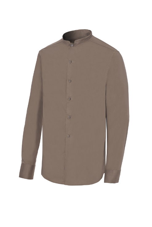 Camisa Cuello Mao Slim Fit