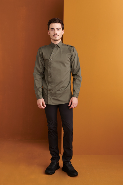 Camisa Cierre Lateral Slim Fit