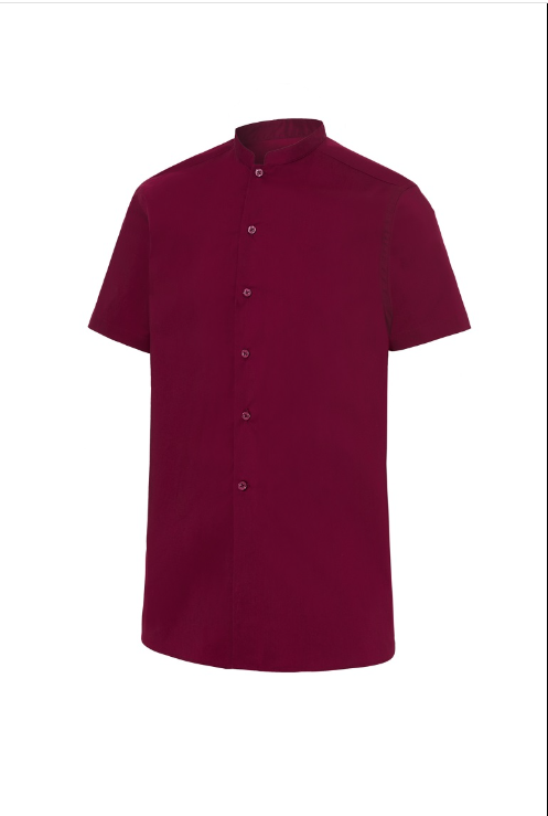 Camisa Manga Corta Cuello Mao Slim Fit