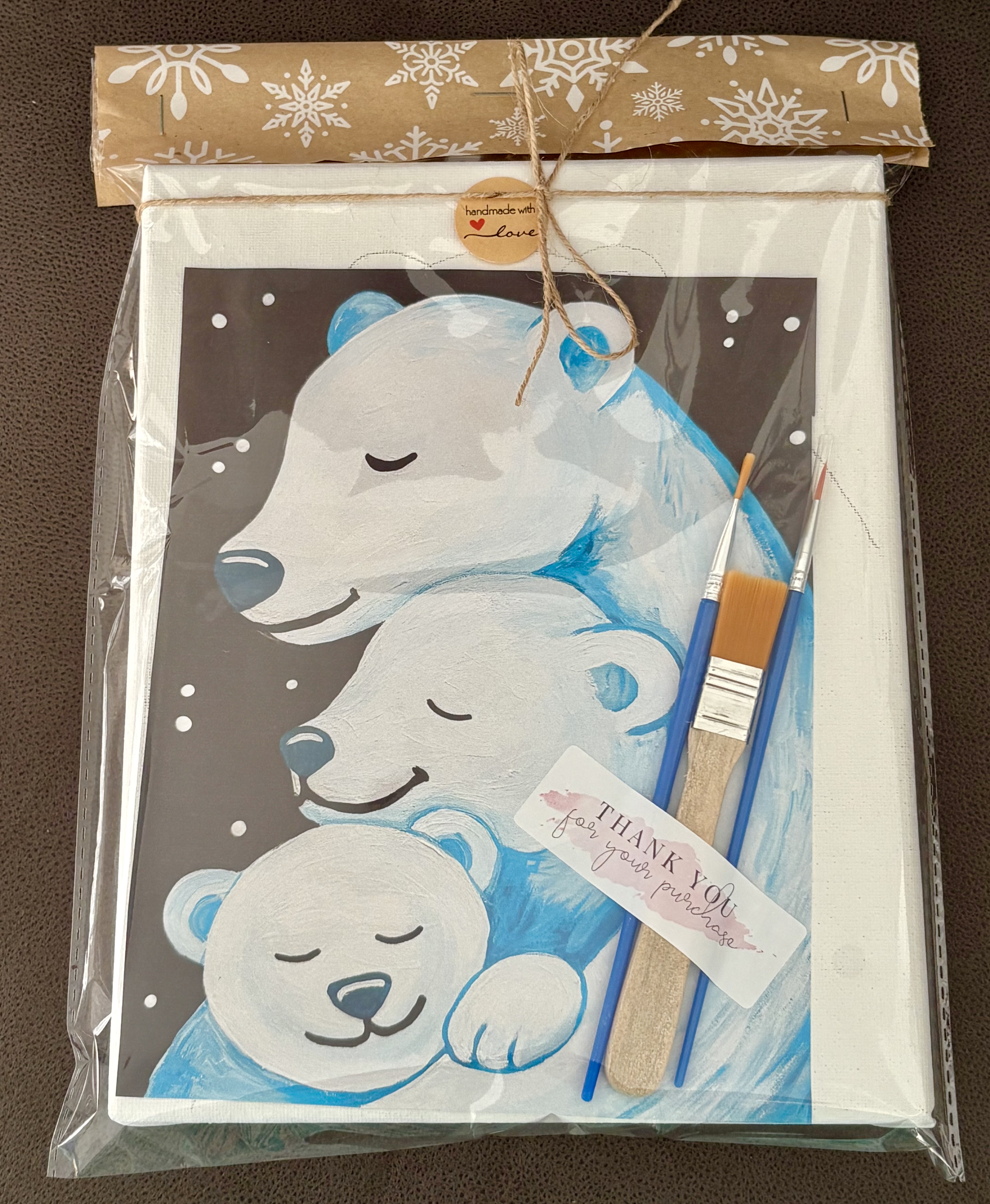 Polar Bear Family Paint Kit