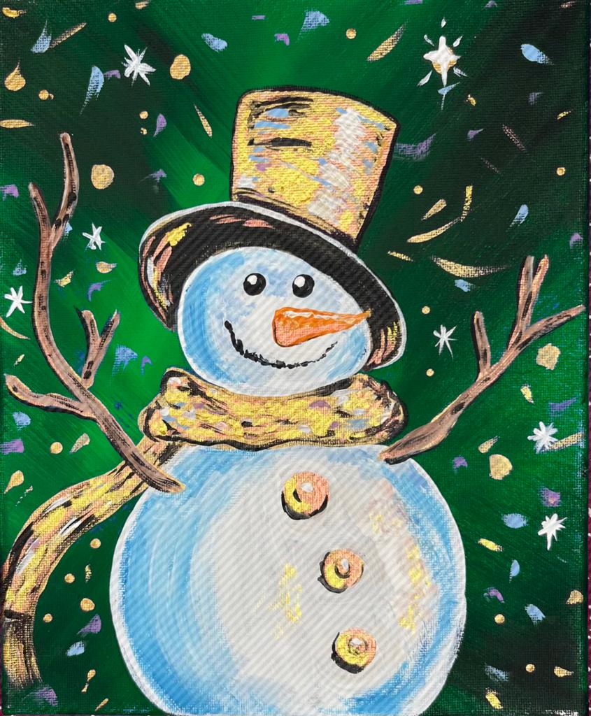 Snowman Paint & Sip Evening - Monday 17th November at The Old Eden, Edenbridge 7pm-10pm