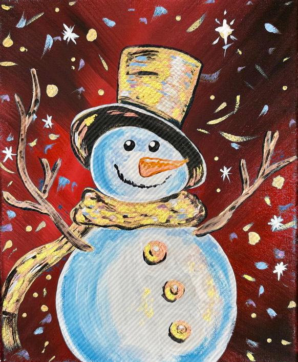 Snowman Paint & Sip Evening - Monday 17th November at The Old Eden, Edenbridge 7pm-10pm
