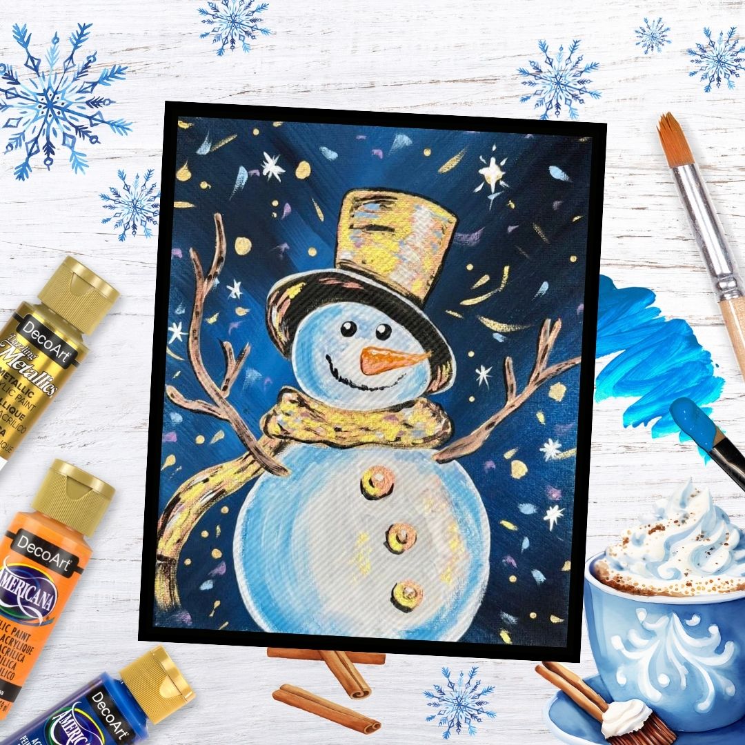 Snowman Paint & Sip Evening - Monday 17th November at The Old Eden, Edenbridge 7pm-10pm