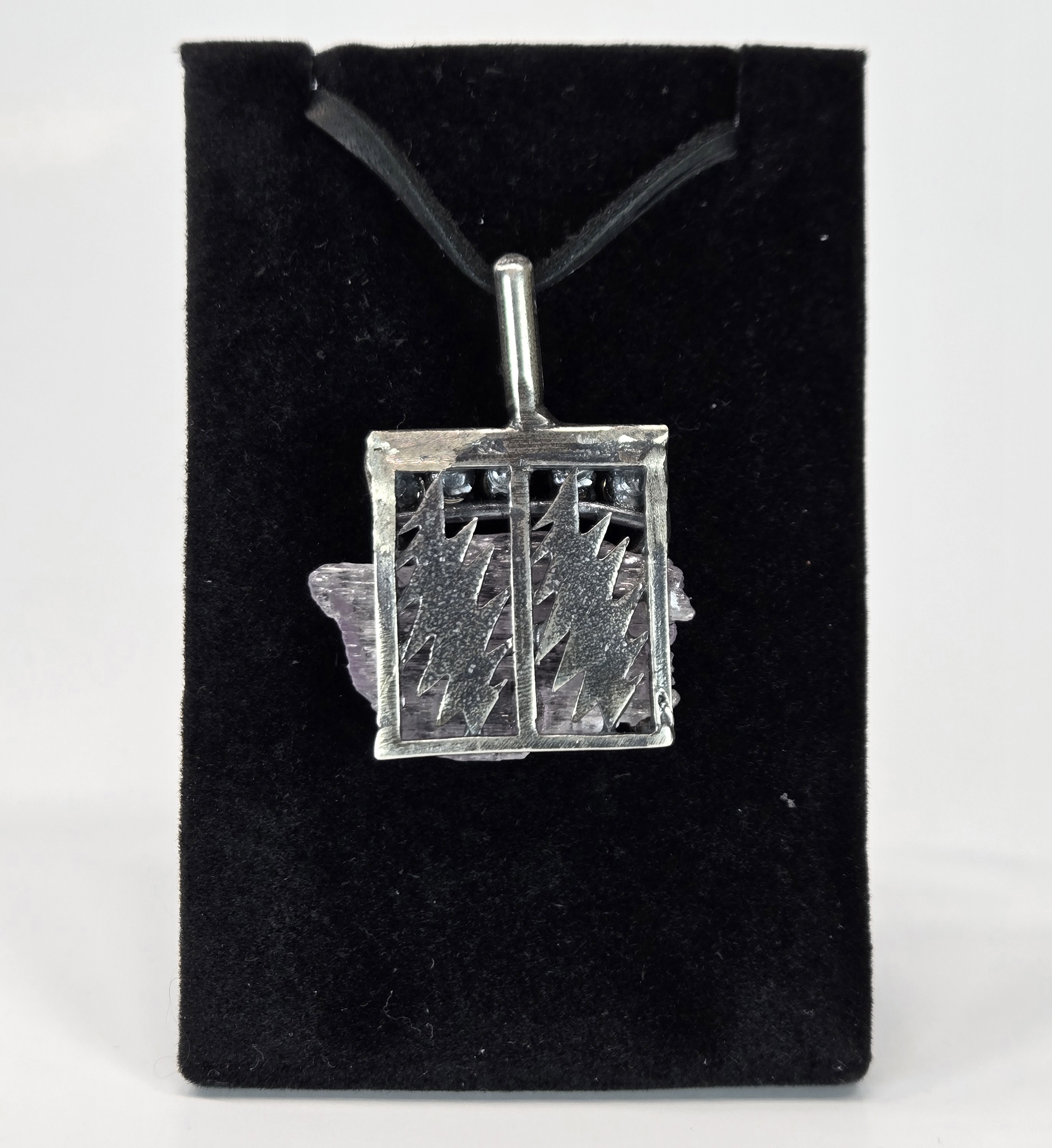 Kunzite Slab w/ Citrine Pendant