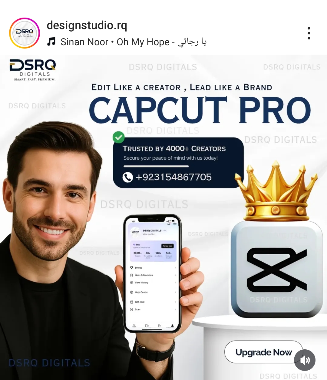 Capcut Pro Subscription | Private Account on your Email