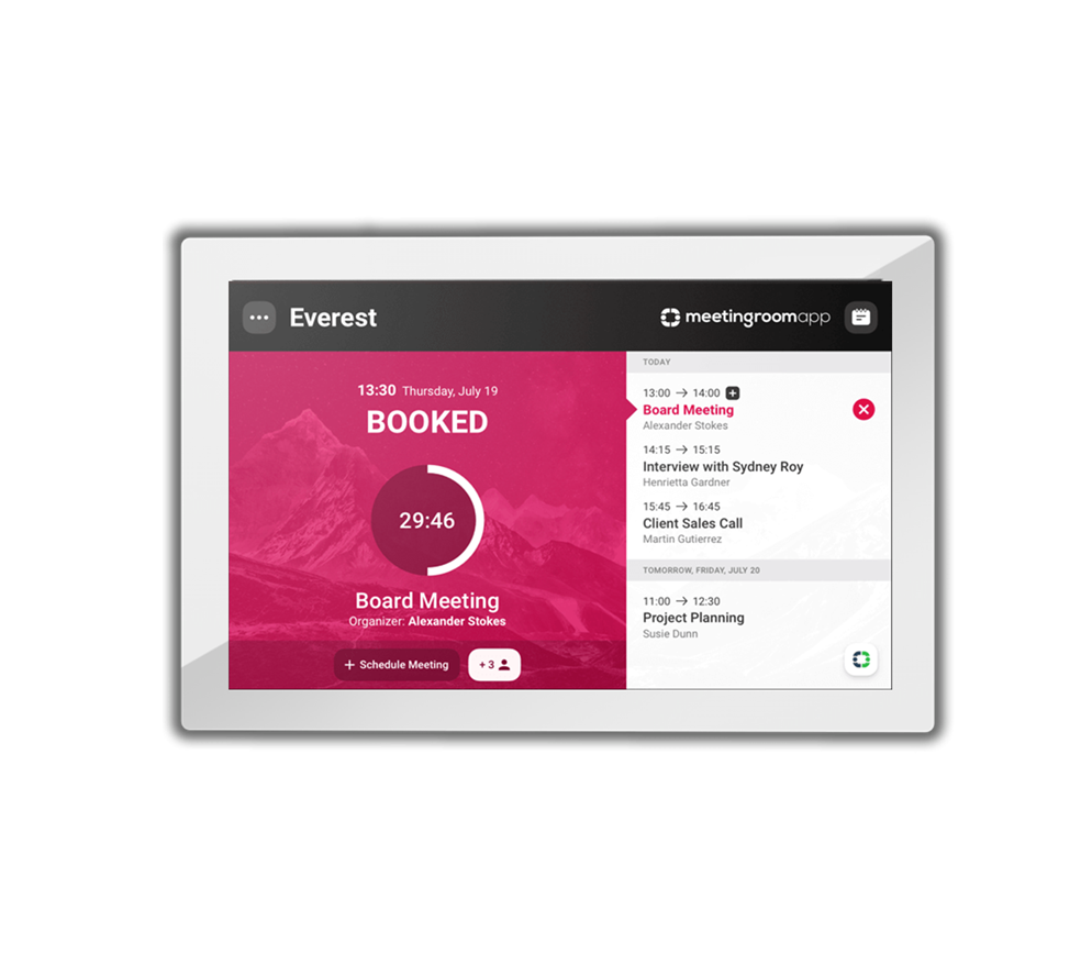 POE TouchScreen for Meeting Room Booking Apps - WHITE