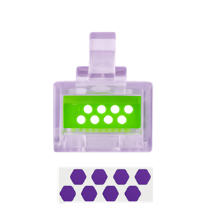Cat6a/e RJ45 MPTL Crimp Ends - 100 Pack Jar with strain relief- Light Violet Tinge