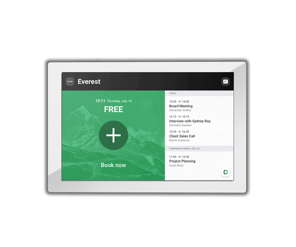 POE TouchScreen for Meeting Room Booking Apps - WHITE