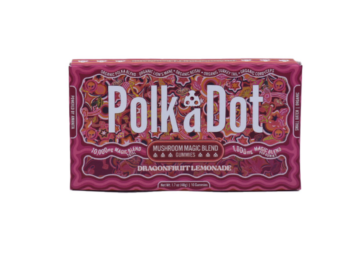 PolkaDot Mushroom Gummies Dragonfruit Lemonade