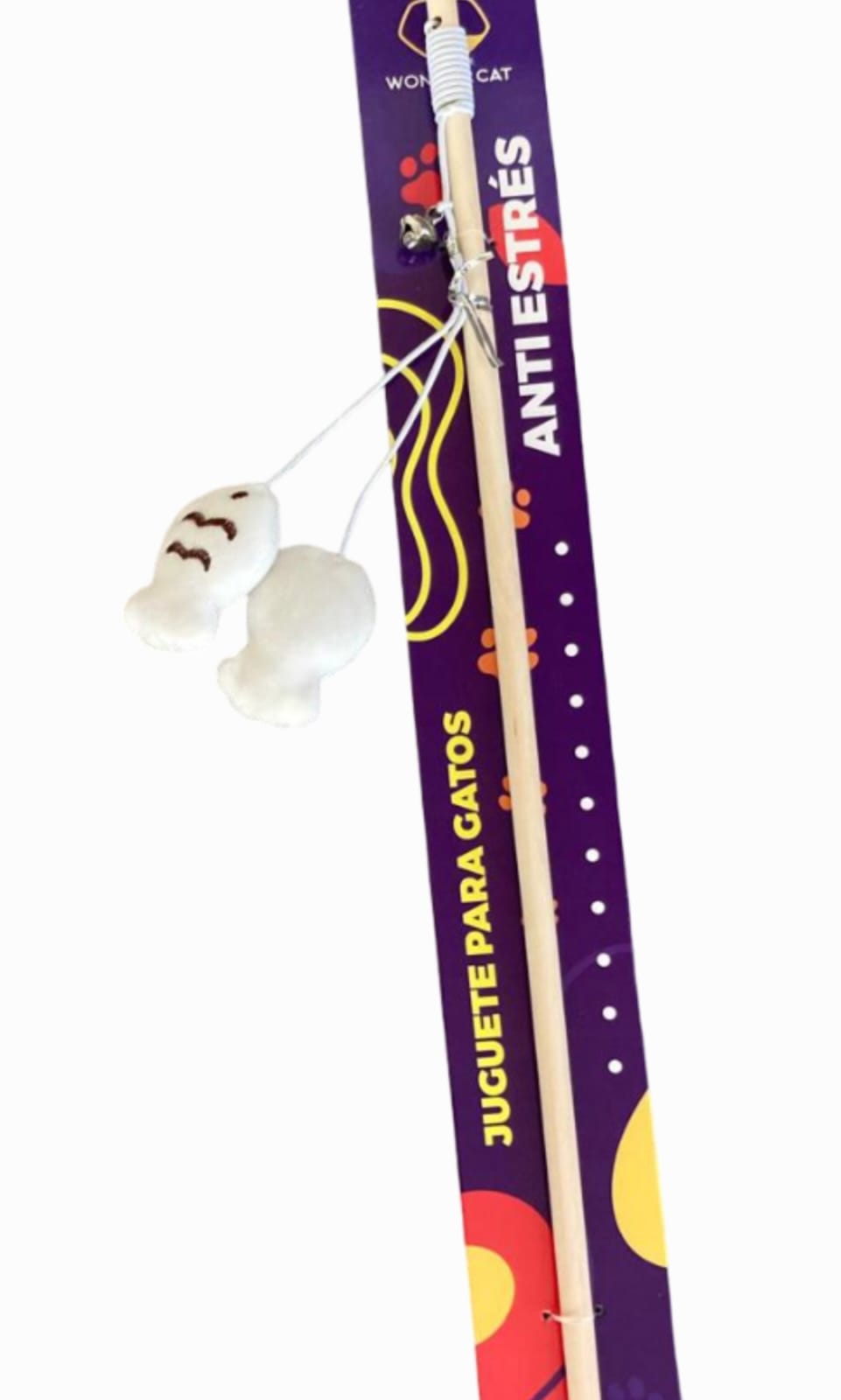 Juguete para gatos varilla doble pez
