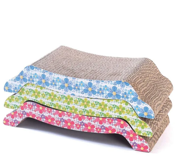 Rascador tipo cama diseño floral