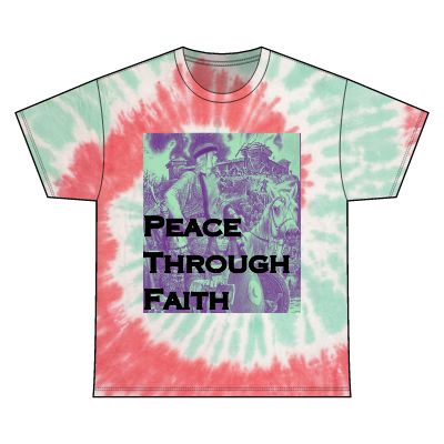 Peace Through Faith Unisex Tie Dye Cotton Tee