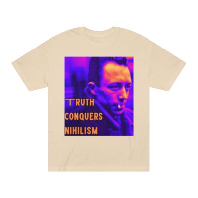 Nihilism Conquered Albert Camus American Apparel Tee, Philosophical T-Shirt, Retro Graphic Tee, Unisex Statement Shirt, Casual Top for Thoughtful Souls, Gift for [...]
