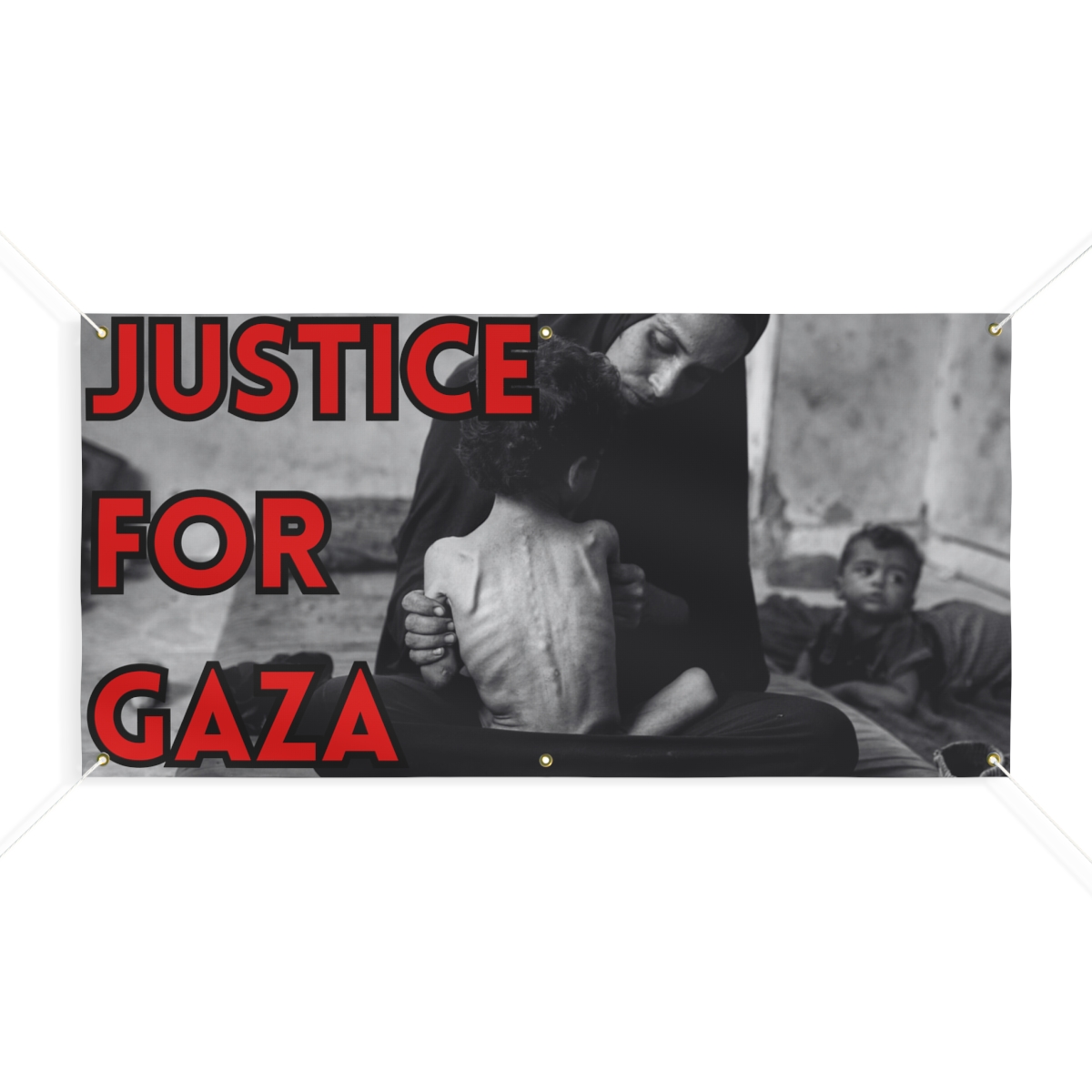 Justice for Gaza Matte Banner, Protest Sign