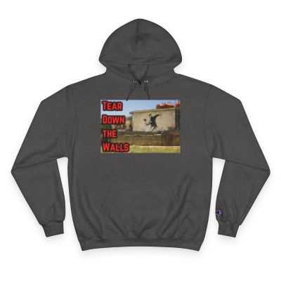 Obey LLC Hoodie - Tear Down the Walls, Streetwear Style, Casual Wear, Gift for Artists, Unique Graphic Sweatshirt
