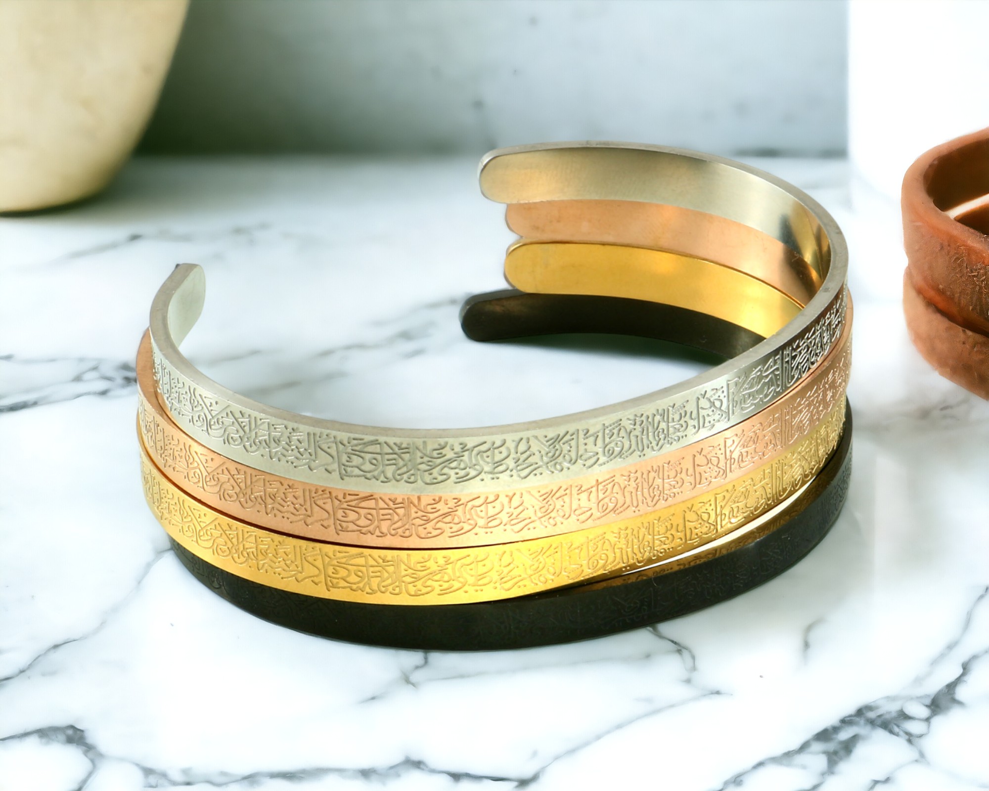  Ayatul Kursi Bracelet • Gold Plated Ayatul Kursi Bangle• Adjustable Quran Bracelet • Luxury Islamic Jewellery • Arabic Cuff Bracelet, Muslim Islamic Allah, Ramazan Eid Gifts