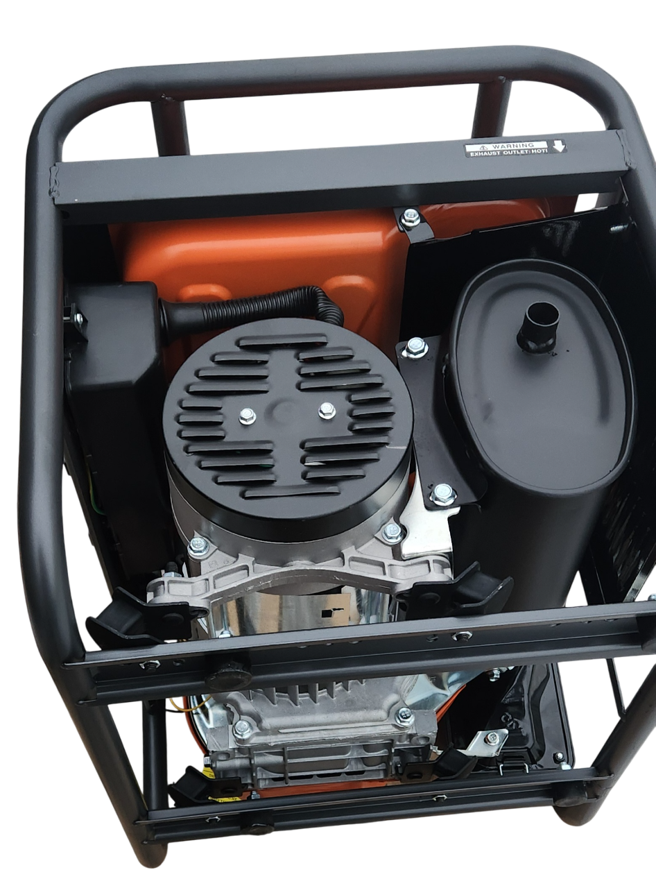 WALTER STAHL benzininis generatorius, 4KW, 4 taktų benzininis variklis, 2x 230V, rankinis starteris