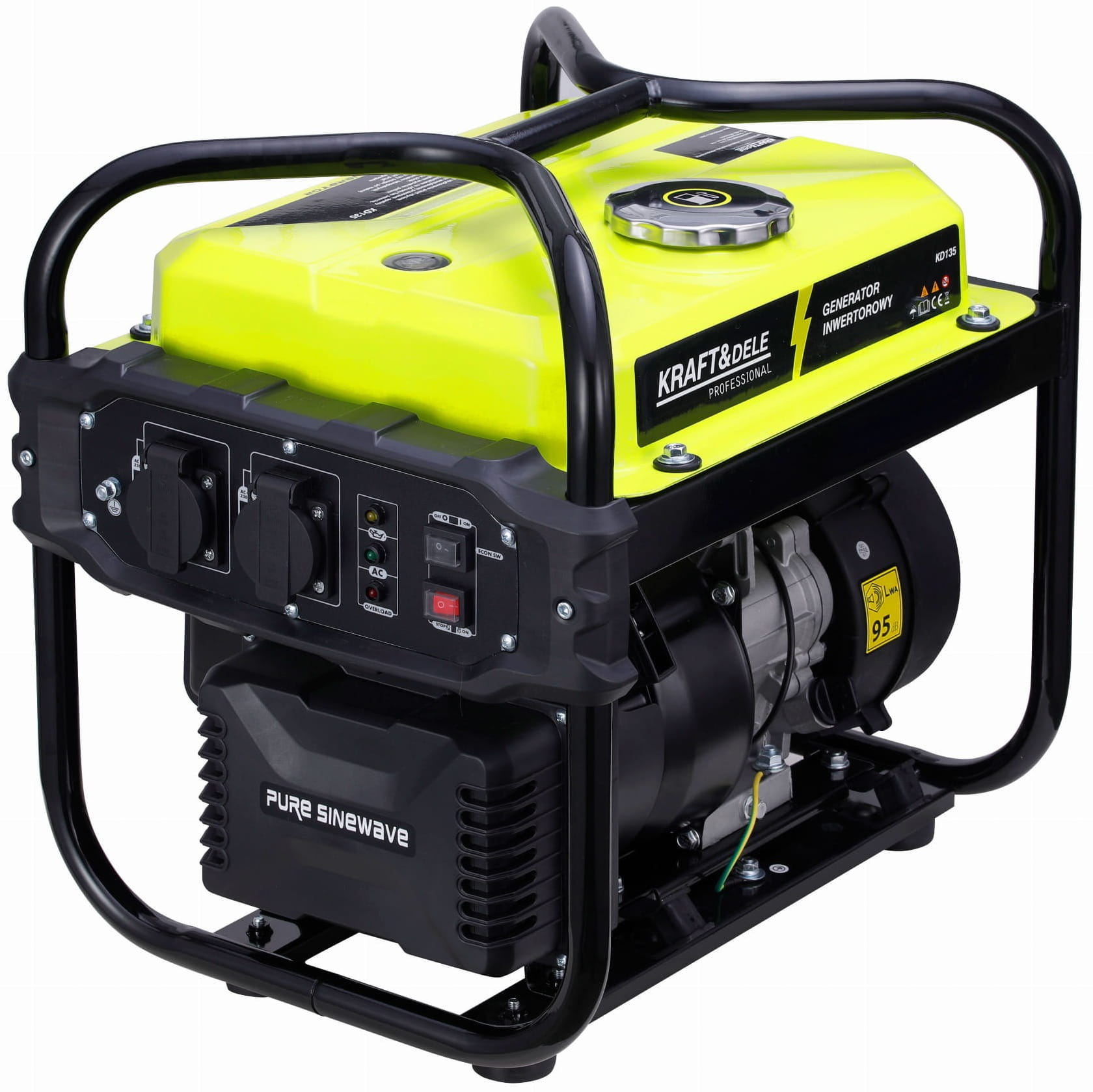 Inverterinis benzininis elektros generatorius Kraft & Dele KD135, 2,5 kW