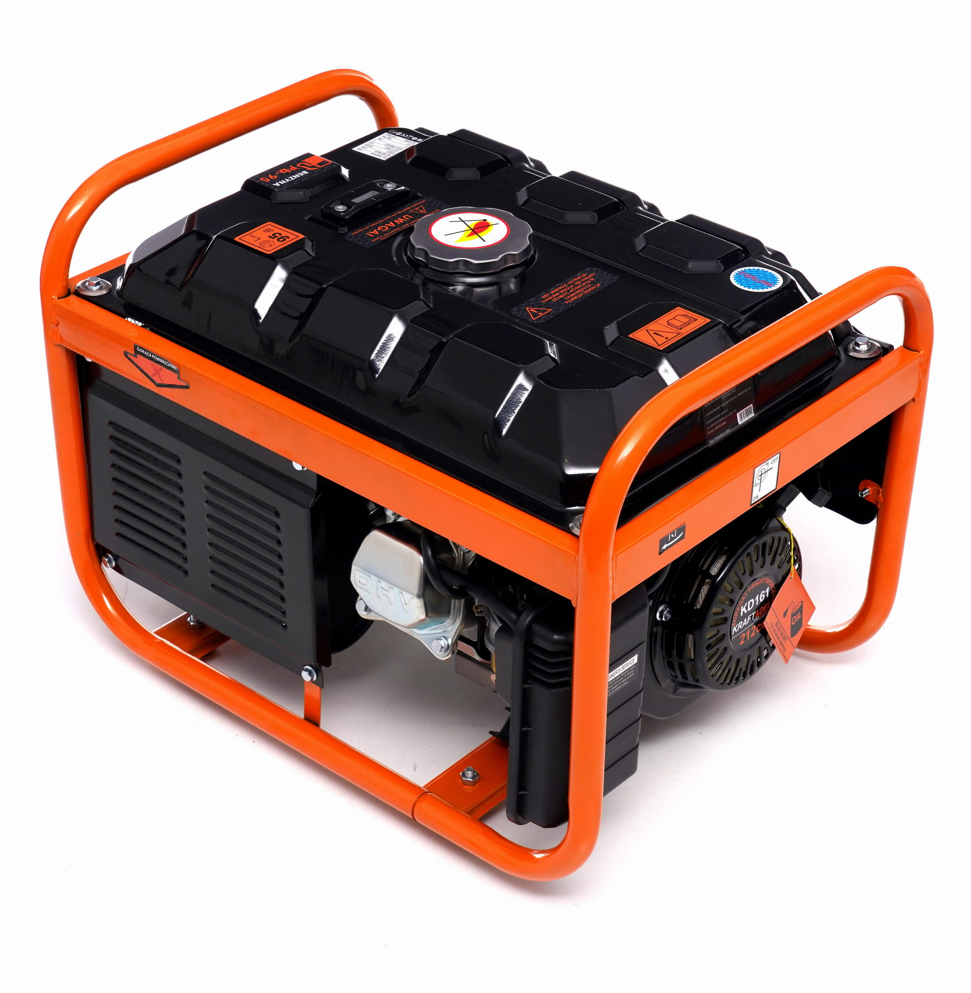 Benzininis trifazis elektros generatorius Kraft & Dele KD161, 3500 W, 12/230 V/380 V