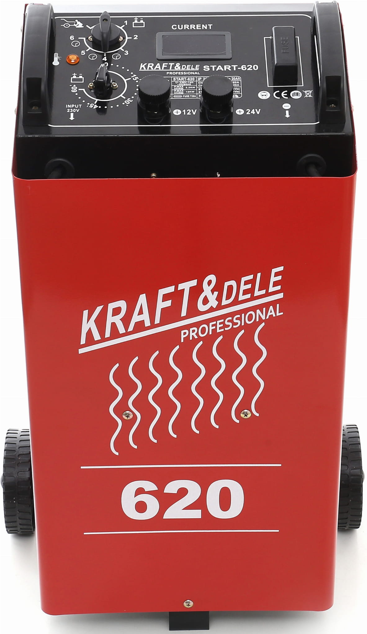 Akumuliatoriaus pakroviklis, su automobilio užvedimo funkcija Kraft & Dele KD1916, 480A 12/24V