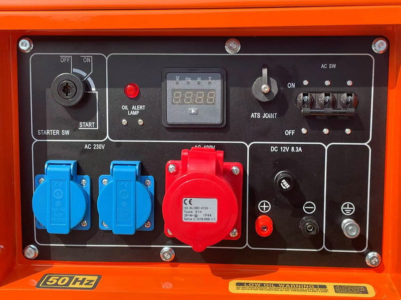 Dyzelinis trifazis elektros generatorius Kraft & Dele KD121, 7000 W, 12/230/380 V + ATS 