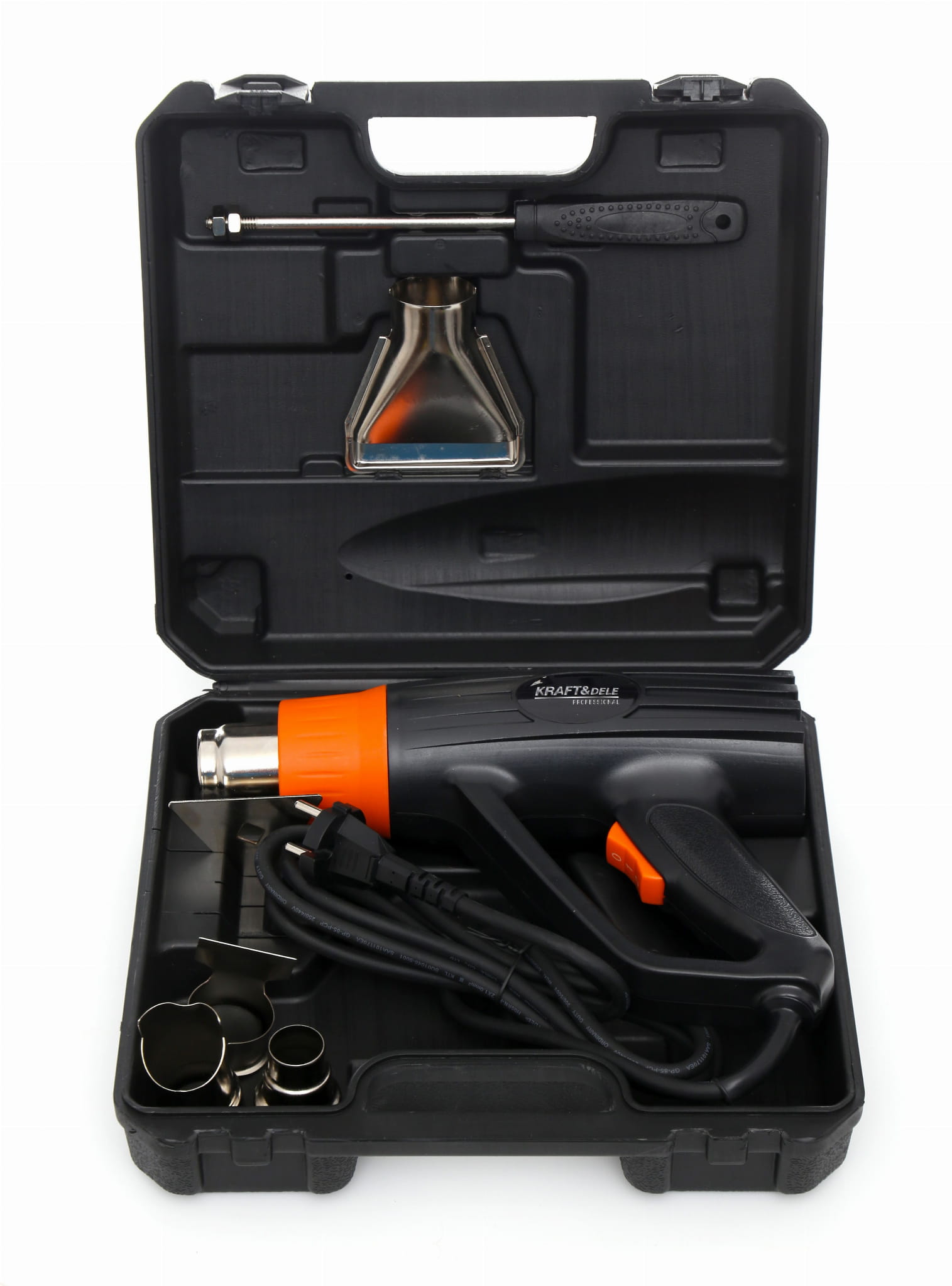 Kaitinimo fenas / orapūtė KD10390, 2000W, 500l/min, 600°C, su lagaminu