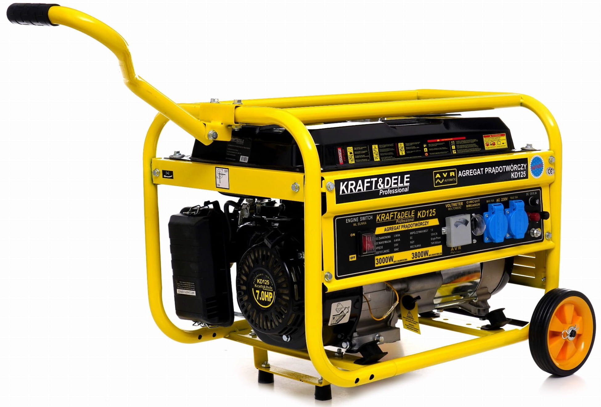 Benzininis elektros generatorius KD125, 3800 W 12/230 V 