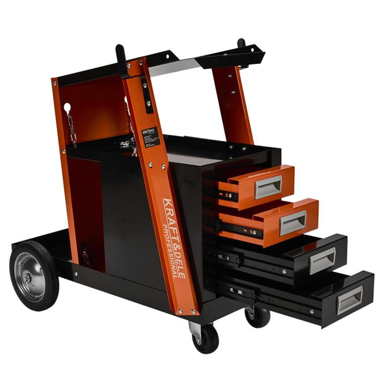 Suvirinimo įrangos vežimėlis Kraft & Dele KD374 , su 4 stalčiais