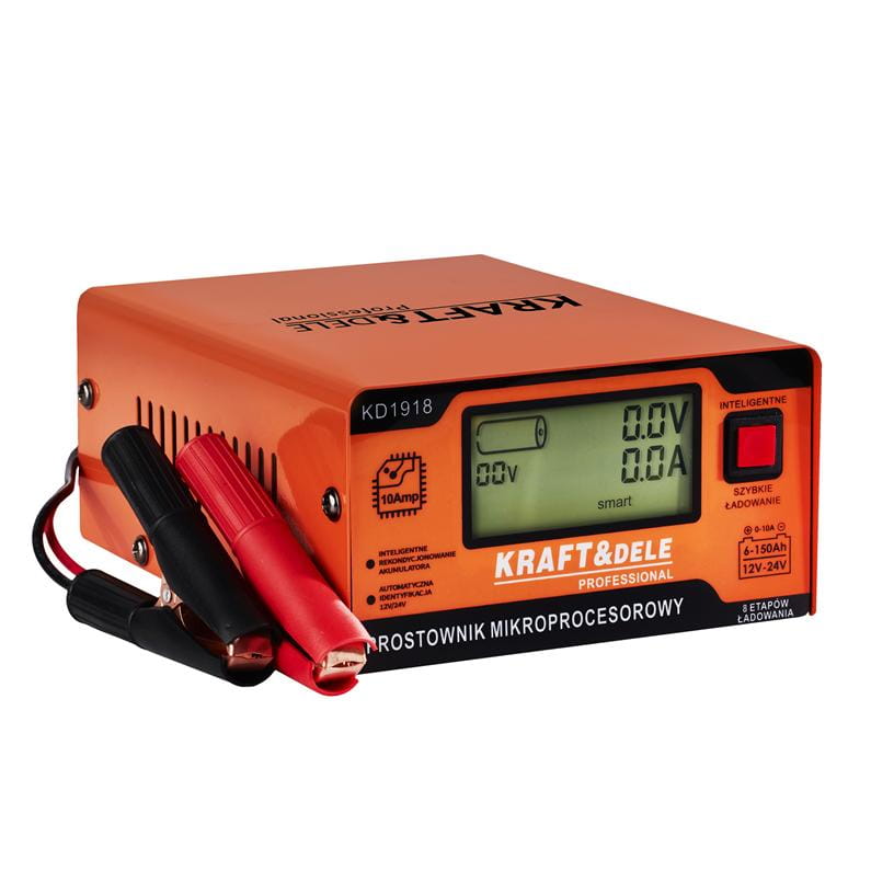 Akumuliatoriaus įkroviklis su mikroprocesoriumi KD1918, 10A 12/24V 