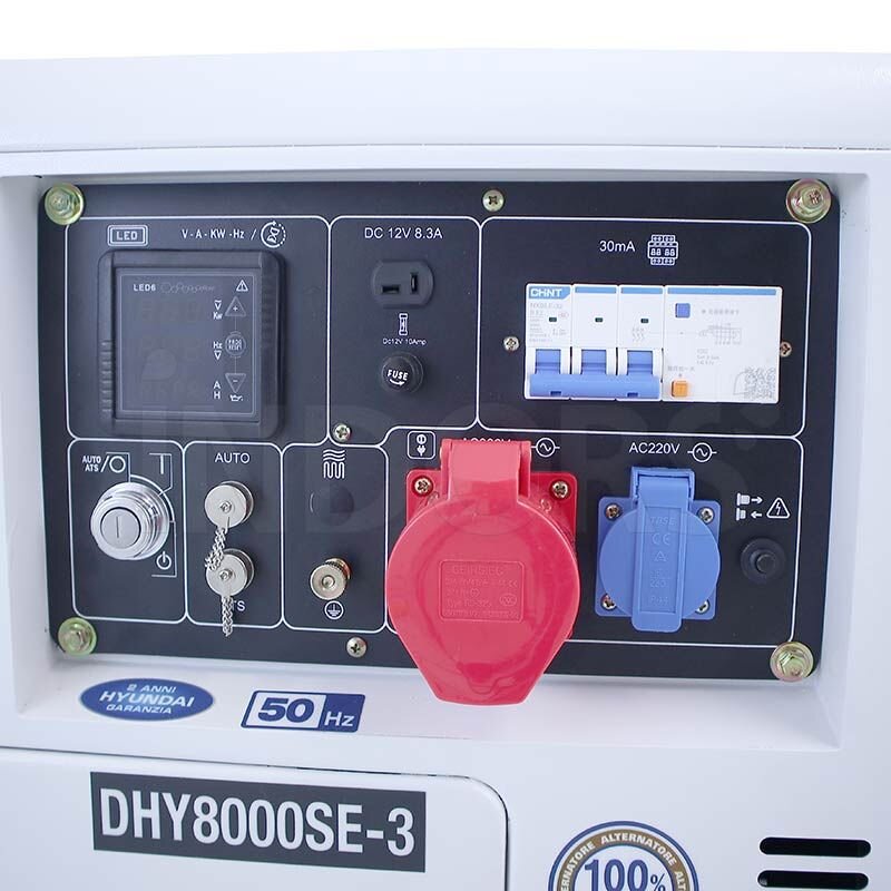 Hyundai DHY 8000 SE-3 uždaro tipo dyzelinis elektros generatorius 6 kW mod. cod. 65234