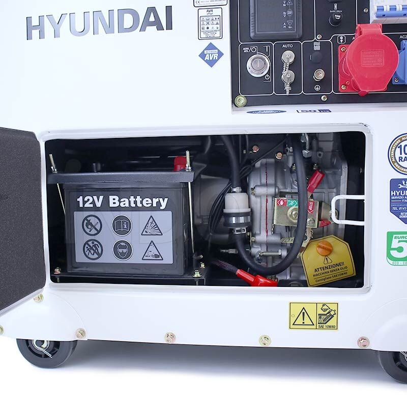 Hyundai DHY 8000 SE-3 uždaro tipo dyzelinis elektros generatorius 6 kW mod. cod. 65234