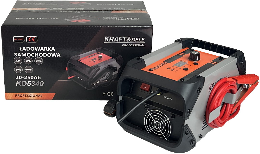 Akumuliatorių įkroviklis su paleidimu 20-250Ah 12/24V 35A KD5340
