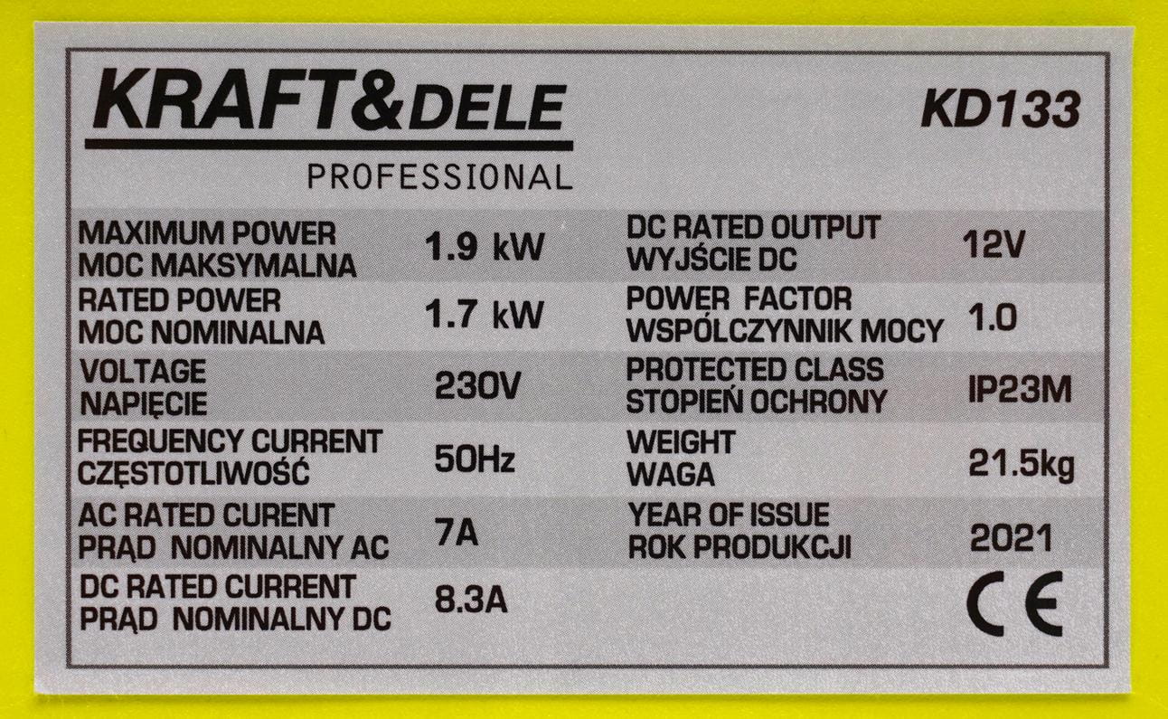 KRAFT&DELE Inverterinis generatorius 1,9 kW KD133