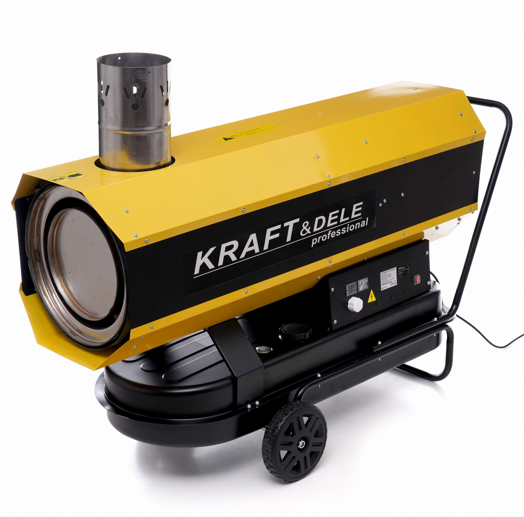 Dyzelinis šildytuvas + termostatas Kraft & Dele KD11717, 65kW, 1100 m3/h, su kaminu