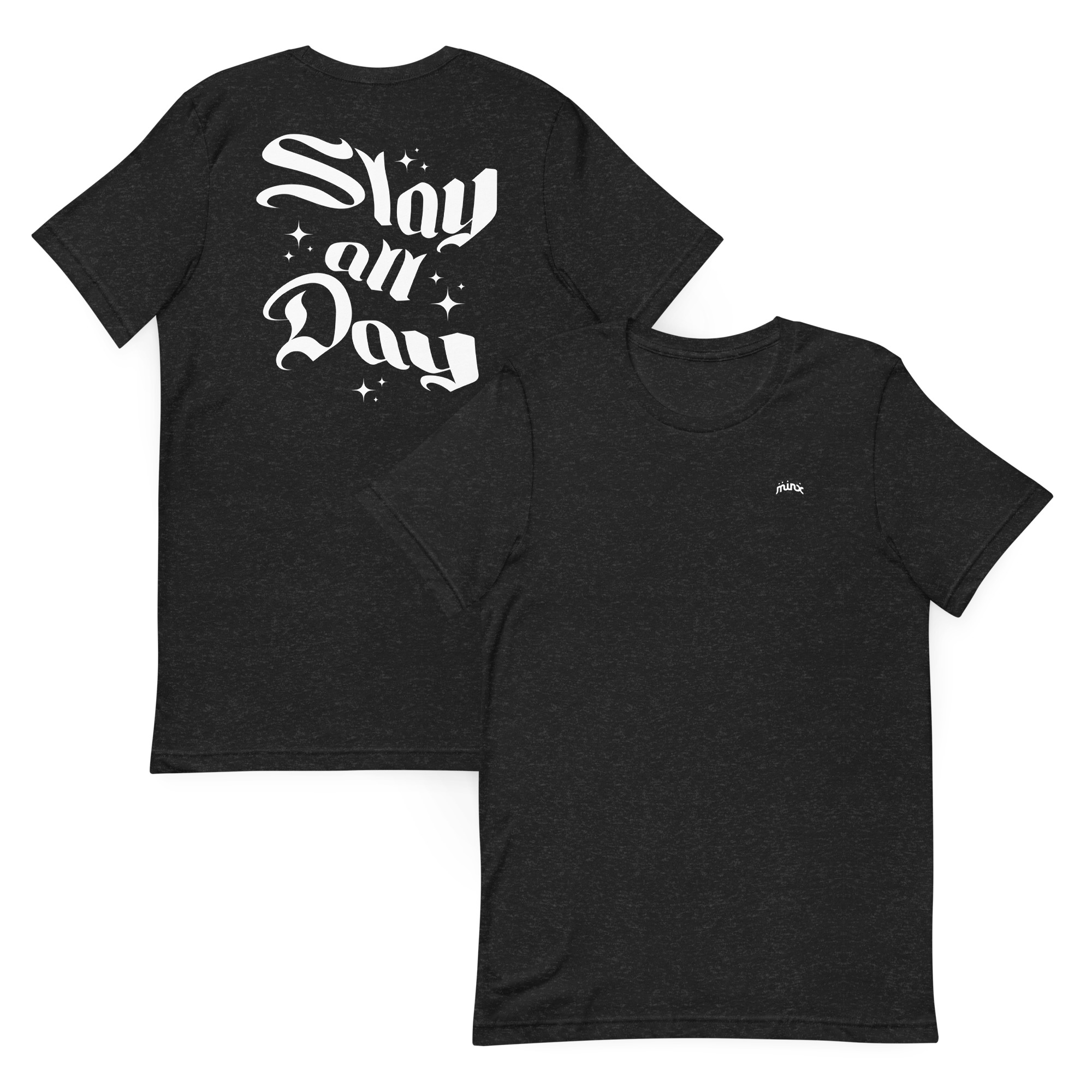 T-shirt noir unisexe MINX