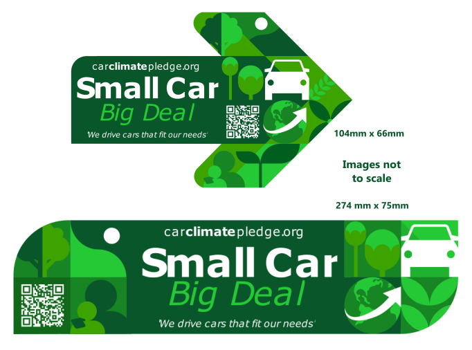 Full car kit: Small Car, Big Deal side & rear window stickers
