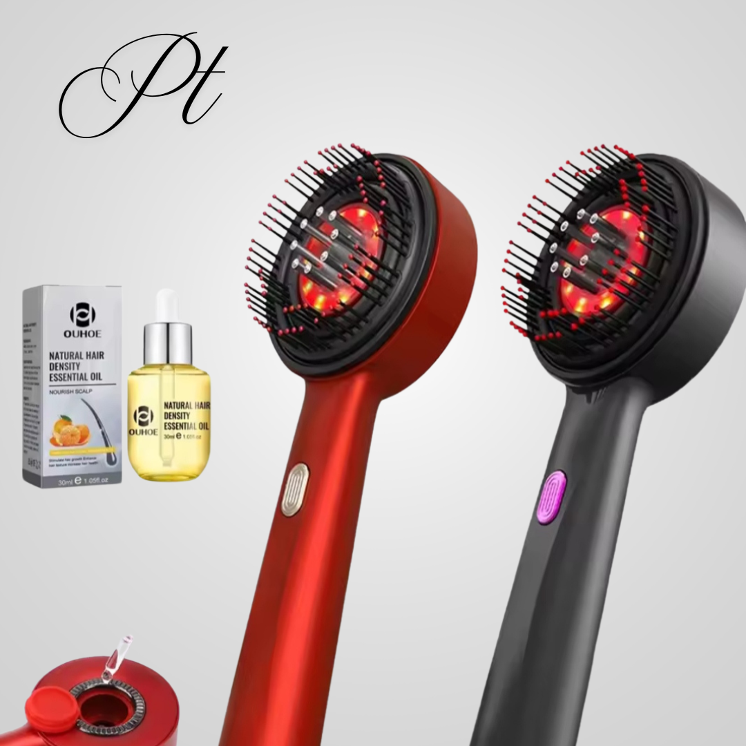 Brosse électrique de Massage des cheveux avec lumière infrarouge