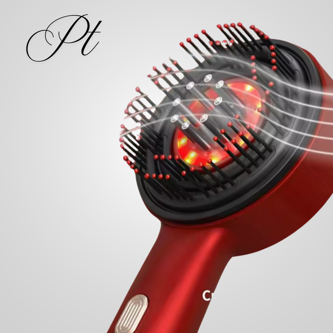 Brosse électrique de Massage des cheveux avec lumière infrarouge