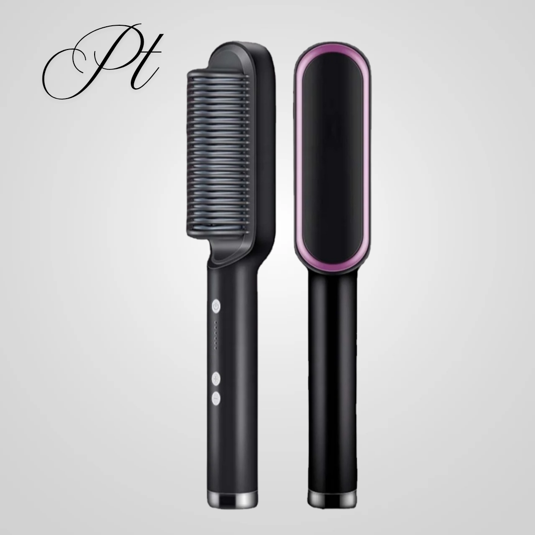 Lisseur à cheveux en céramique avec peigne chauffant 2 en 1 